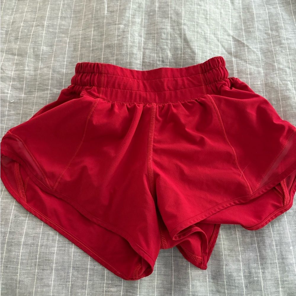 Lululemon Red Women's Athletic Shorts